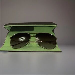 Longchamp Elegant gold frame Dark Lens sunglasses- Unisex